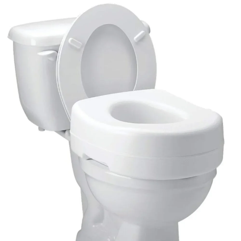 Carex Economy Raised Toilet Seat, 5.5''‎ White, 300 lb Capacity - 1 Count